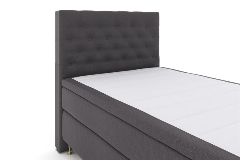 Select No 5 Komplett Sängpaket 120x200 Fast Watergel - Mörkgrå/Guld - Products - Möbler - Säng - Enkelsäng