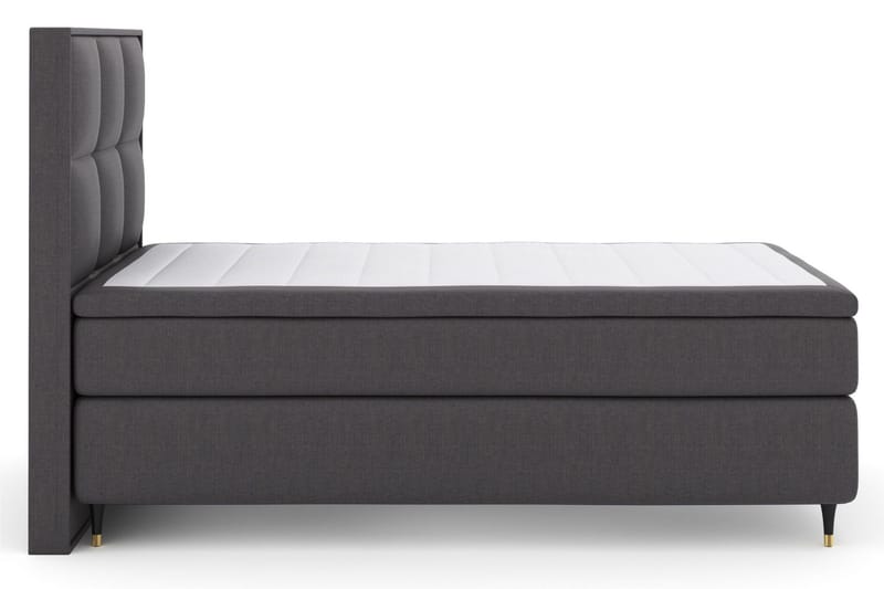 Select No 5 Komplett Sängpaket 120x200 Fast Watergel - Mörkgrå/Guld - Products - Möbler - Säng - Enkelsäng