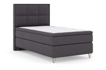 Select No 5 Komplett Sängpaket 120x200 Fast Watergel - Mörkgrå/Metall V-form - Products - Möbler - Säng - Enkelsäng