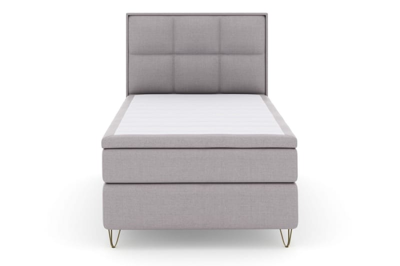 Select No 5 Komplett Sängpaket 120x200 Medium Latex - Ljusgrå/Metall V-form - Products - Möbler - Säng - Enkelsäng