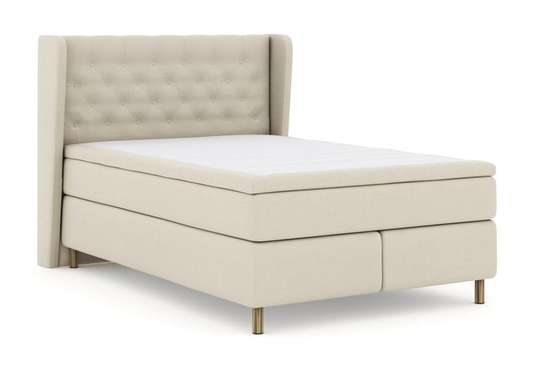 Select No 5 Komplett Sängpaket 140x200 Fast Watergel - Beige/Koppar - Products - Möbler - Säng - Kontinentalsäng