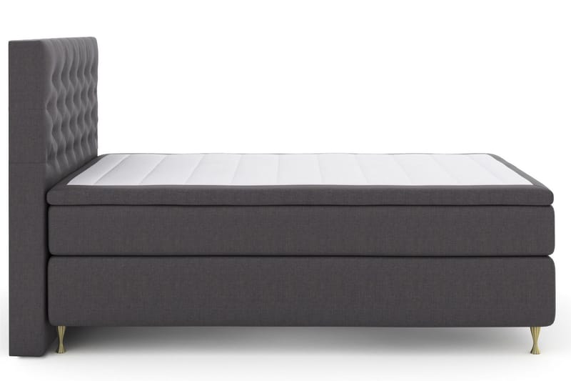 Select No 5 Komplett Sängpaket 140x200 Fast Watergel - Mörkgrå/Guld - Products - Möbler - Säng - Kontinentalsäng