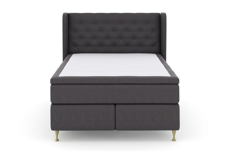 Select No 5 Komplett Sängpaket 140x200 Fast/Medium Latex - Mörkgrå/Guld - Products - Möbler - Säng - Kontinentalsäng