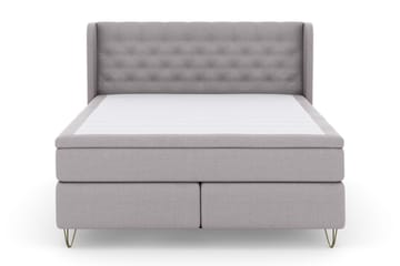 Select No 5 Komplett Sängpaket 160x200 Fast Latex - Ljusgrå/Metall V-form - Products - Möbler - Säng - Kontinentalsäng