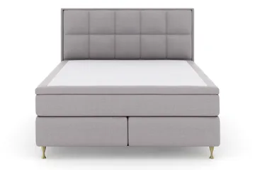 Select No 5 Komplett Sängpaket 160x200 Fast Watergel - Ljusgrå/Guld - Products - Möbler - Säng - Kontinentalsäng