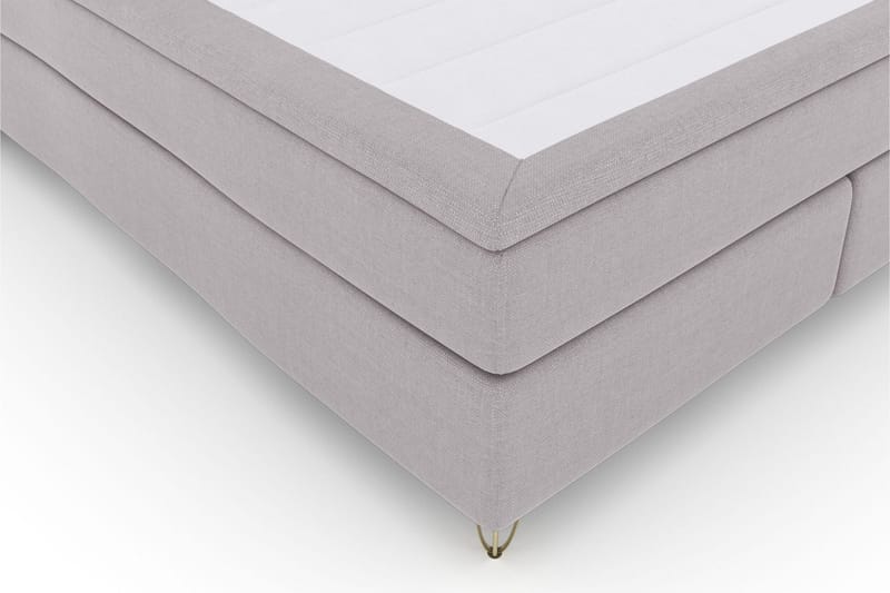 Select No 5 Komplett Sängpaket 160x200 Fast/Medium Latex - Ljusgrå/Metall V-form - Products - Möbler - Säng - Kontinentalsäng