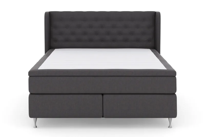 Select No 5 Komplett Sängpaket 160x200 Fast/Medium Latex - Mörkgrå/Silver - Products - Möbler - Säng - Kontinentalsäng