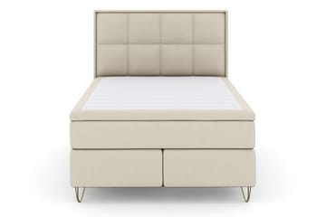 Select No 5 Komplett Sängpaket 160x200 Fast/Medium Watergel - Beige/Metall V-form - Products - Möbler - Säng - Kontinentalsäng