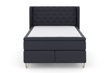 Select No 5 Komplett Sängpaket 160x200 Fast/Medium Watergel - Blå/Metall V-form - Products - Möbler - Säng - Kontinentalsäng