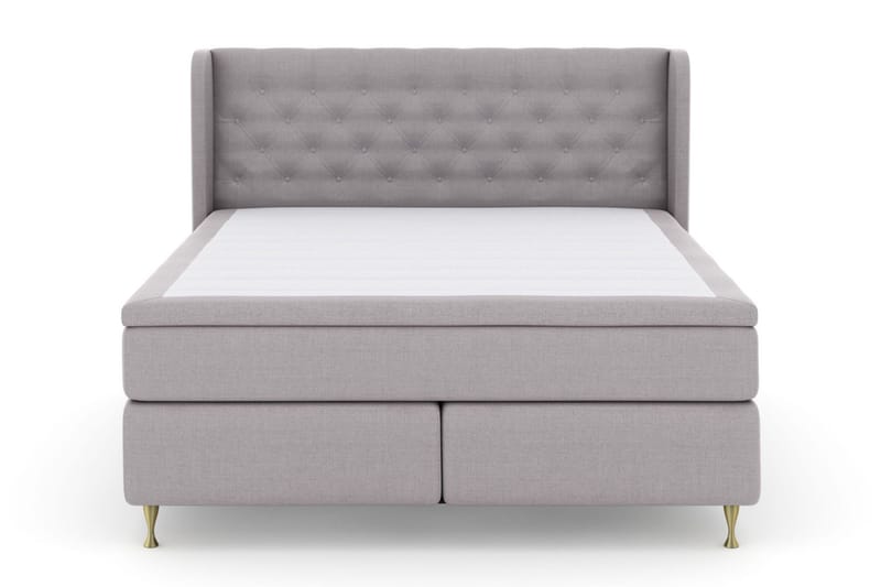 Select No 5 Komplett Sängpaket 160x200 Fast/Medium Watergel - Ljusgrå/Guld - Products - Möbler - Säng - Kontinentalsäng