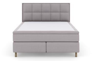 Select No 5 Komplett Sängpaket 160x200 Fast/Medium Watergel - Ljusgrå/Koppar - Products - Möbler - Säng - Kontinentalsäng