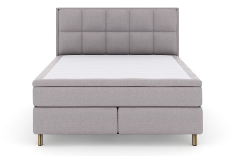 Select No 5 Komplett Sängpaket 160x200 Fast/Medium Watergel - Ljusgrå/Koppar - Products - Möbler - Säng - Kontinentalsäng