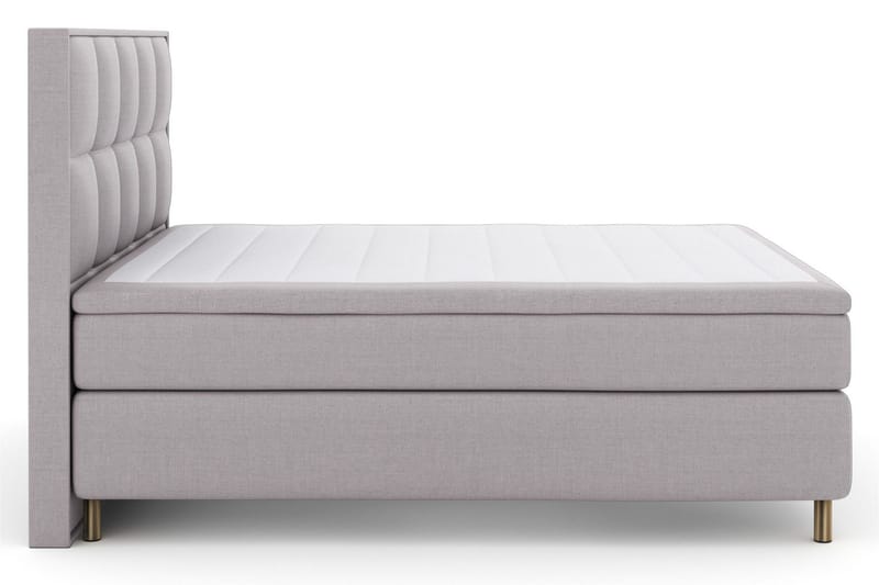 Select No 5 Komplett Sängpaket 160x200 Fast/Medium Watergel - Ljusgrå/Koppar - Products - Möbler - Säng - Kontinentalsäng