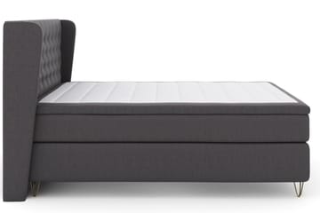 Select No 5 Komplett Sängpaket 160x200 Fast/Medium Watergel - Mörkgrå/Metall V-form - Products - Möbler - Säng - Kontinentalsäng