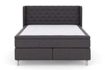 Select No 5 Komplett Sängpaket 160x200 Fast/Medium Watergel - Mörkgrå/Metall - Products - Möbler - Säng - Kontinentalsäng