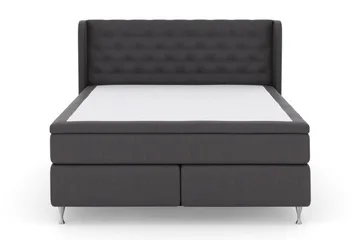 Select No 5 Komplett Sängpaket 160x200 Fast/Medium Watergel - Mörkgrå/Silver - Products - Möbler - Säng - Kontinentalsäng