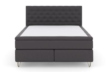 Select No 5 Komplett Sängpaket 160x200 Medium Latex - Mörkgrå/Metall V-form - Products - Möbler - Säng - Kontinentalsäng