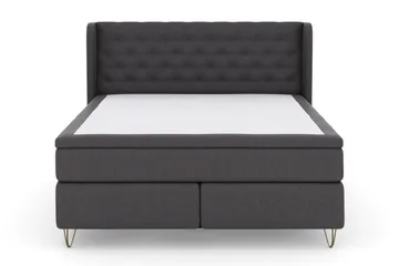 Select No 5 Komplett Sängpaket 160x200 Medium Watergel - Mörkgrå/Metall V-form - Products - Möbler - Säng - Kontinentalsäng