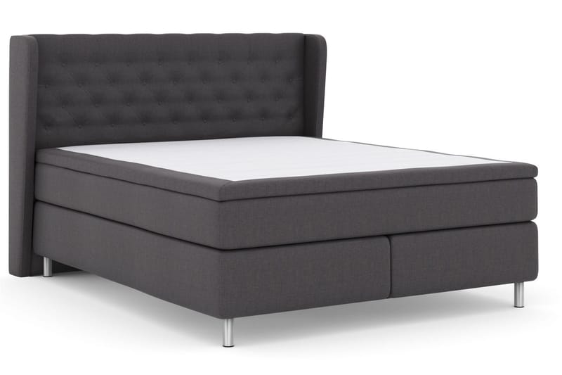 Select No 5 Komplett Sängpaket 160x200 Medium Watergel - Mörkgrå/Metall - Products - Möbler - Säng - Kontinentalsäng