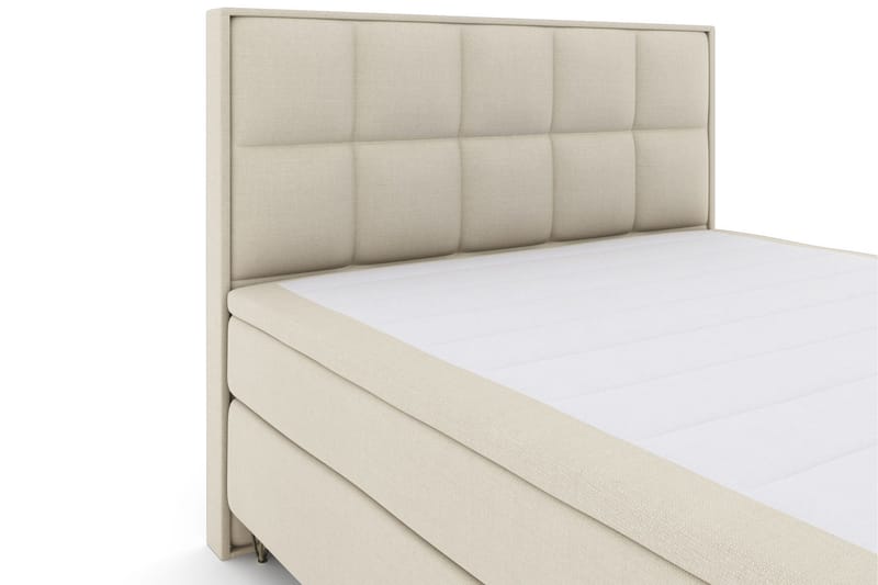 Select No 5 Komplett Sängpaket 180x200 Fast Latex - Beige/Metall V-form - Products - Möbler - Säng - Kontinentalsäng