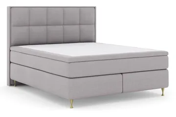 Select No 5 Komplett Sängpaket 180x200 Fast Watergel - Ljusgrå/Guld - Products - Möbler - Säng - Kontinentalsäng