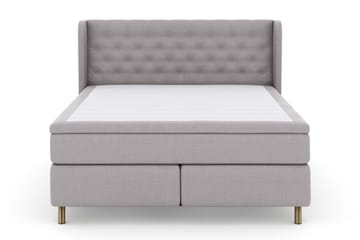 Select No 5 Komplett Sängpaket 180x200 Fast/Medium Latex - Ljusgrå/Koppar - Products - Möbler - Säng - Kontinentalsäng