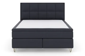 Select No 5 Komplett Sängpaket 180x200 Medium Latex - Blå/Metall V-form - Products - Möbler - Säng - Kontinentalsäng