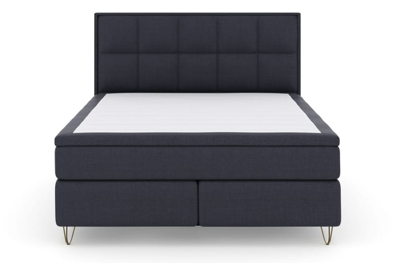 Select No 5 Komplett Sängpaket 180x200 Medium Latex - Blå/Metall V-form - Products - Möbler - Säng - Kontinentalsäng