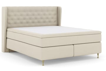 Select No 5 Komplett Sängpaket 210x210 Fast Latex - Beige/Guld - Products - Möbler - Säng - Kontinentalsäng