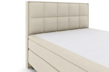 Select No 5 Komplett Sängpaket 210x210 Fast Latex - Beige/Metall V-form - Products - Möbler - Säng - Kontinentalsäng