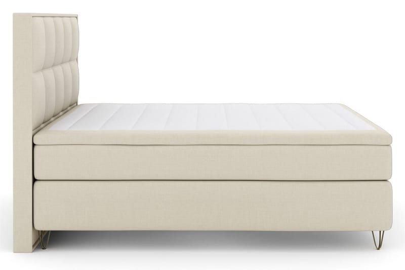 Select No 5 Komplett Sängpaket 210x210 Fast Latex - Beige/Metall V-form - Products - Möbler - Säng - Kontinentalsäng