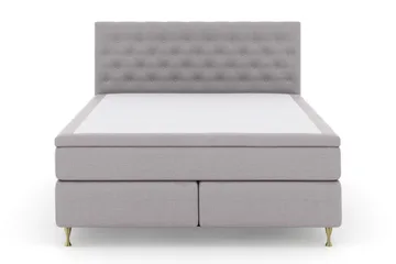 Select No 5 Komplett Sängpaket 210x210 Fast Latex - Ljusgrå/Guld - Products - Möbler - Säng - Kontinentalsäng