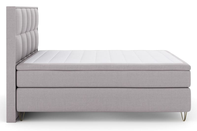 Select No 5 Komplett Sängpaket 210x210 Fast Latex - Ljusgrå/Metall V-form - Products - Möbler - Säng - Kontinentalsäng