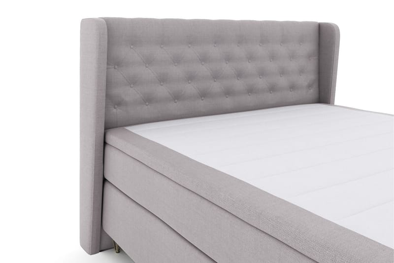 Select No 5 Komplett Sängpaket 210x210 Fast Latex - Ljusgrå/Metall V-form - Products - Möbler - Säng - Kontinentalsäng