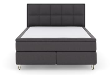 Select No 5 Komplett Sängpaket 210x210 Fast Latex - Mörkgrå/Metall V-form - Products - Möbler - Säng - Kontinentalsäng