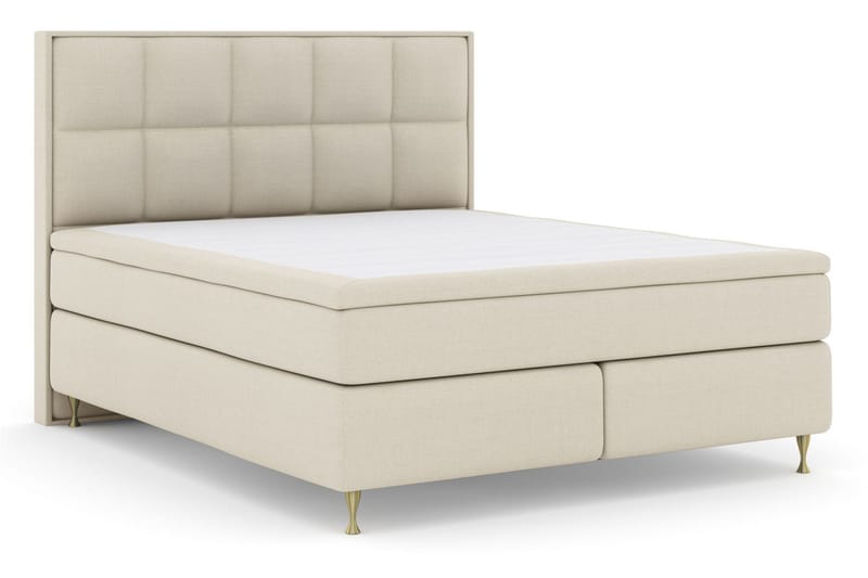 Select No 5 Komplett Sängpaket 210x210 Fast Watergel - Beige/Guld - Products - Möbler - Säng - Kontinentalsäng