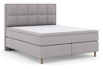 Select No 5 Komplett Sängpaket 210x210 Fast Watergel - Ljusgrå/Koppar - Products - Möbler - Säng - Kontinentalsäng