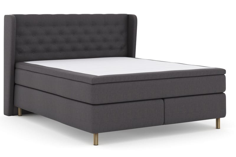 Select No 5 Komplett Sängpaket 210x210 Fast Watergel - Mörkgrå/Koppar - Products - Möbler - Säng - Kontinentalsäng