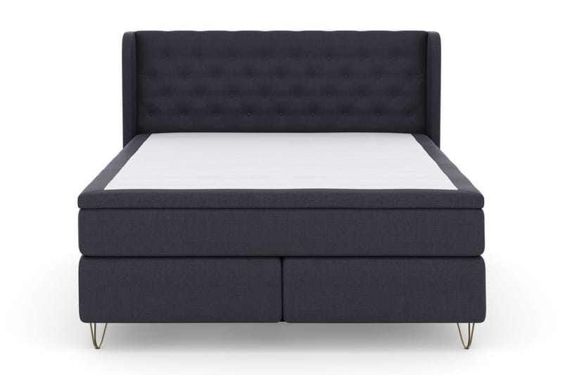 Select No 5 Komplett Sängpaket 210x210 Fast/Medium Latex - Blå/Metall V-form - Products - Möbler - Säng - Kontinentalsäng