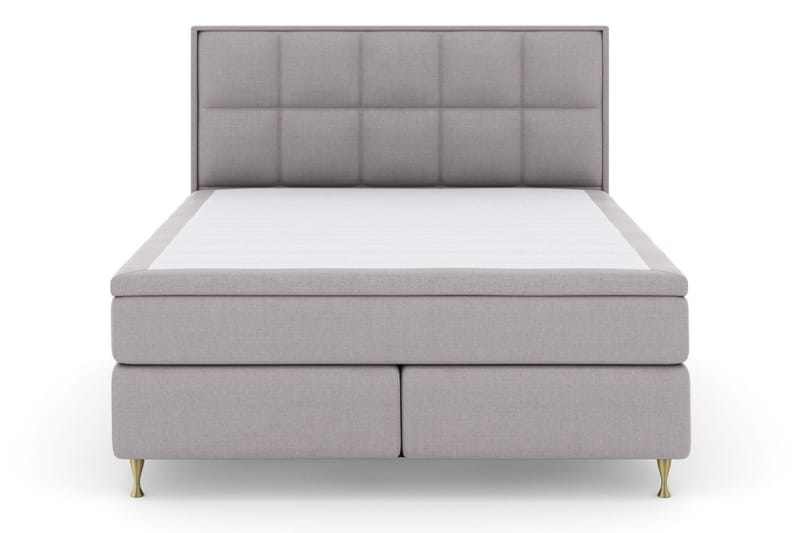 Select No 5 Komplett Sängpaket 210x210 Fast/Medium Latex - Ljusgrå/Guld - Products - Möbler - Säng - Kontinentalsäng