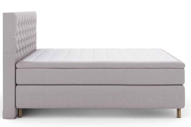 Select No 5 Komplett Sängpaket 210x210 Fast/Medium Watergel - Ljusgrå/Koppar - Products - Möbler - Säng - Kontinentalsäng