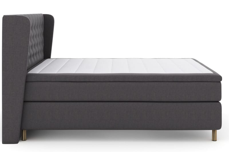Select No 5 Komplett Sängpaket 210x210 Fast/Medium Watergel - Mörkgrå/Koppar - Products - Möbler - Säng - Kontinentalsäng