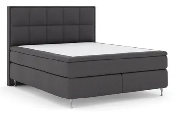 Select No 5 Komplett Sängpaket 210x210 Fast/Medium Watergel - Mörkgrå/Silver - Products - Möbler - Säng - Kontinentalsäng