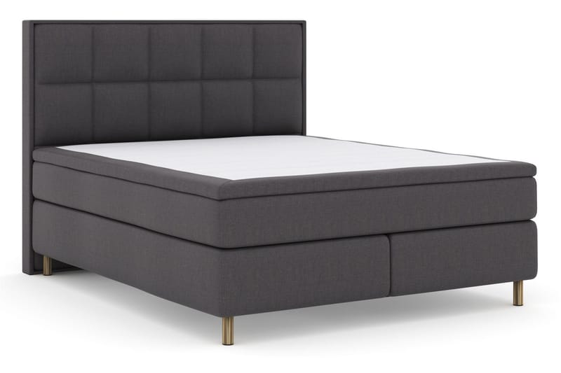 Select No 5 Komplett Sängpaket 210x210 Medium Latex - Mörkgrå/Koppar - Products - Möbler - Säng - Kontinentalsäng