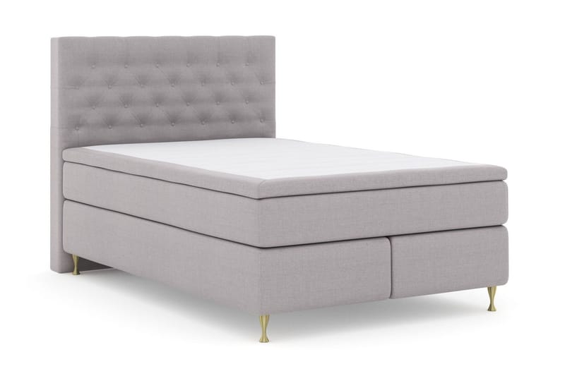 Select No 5 Kontinentalsäng 140x200 Fast Watergel - Ljusgrå/Guld - Products - Möbler - Säng - Kontinentalsäng
