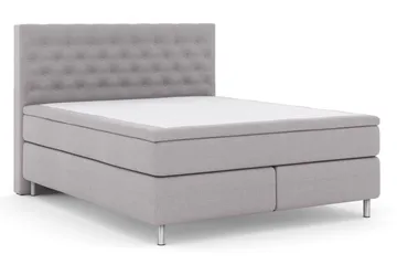 Select No 5 Kontinentalsäng 160x200 Fast Latex - Ljusgrå/Metall - Products - Möbler - Säng - Kontinentalsäng