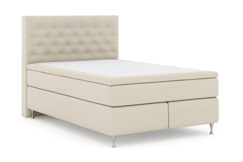 Select No 5 Kontinentalsäng 160x200 Fast/Medium Latex - Beige/Silver - Products - Möbler - Säng - Kontinentalsäng