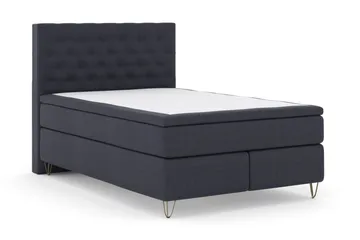 Select No 5 Kontinentalsäng 160x200 Fast/Medium Latex - Blå/Metall V-Form - Products - Möbler - Säng - Kontinentalsäng