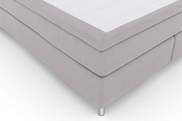 Select No 5 Kontinentalsäng 160x200 Fast/Medium Latex - Ljusgrå/Metall - Products - Möbler - Säng - Kontinentalsäng