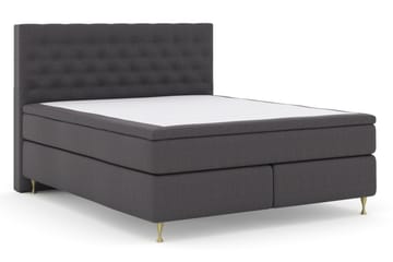Select No 5 Kontinentalsäng 180x200 Fast Latex - Mörkgrå/Guld - Products - Möbler - Säng - Kontinentalsäng